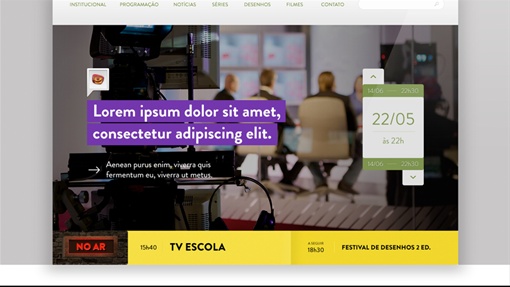 Tela do projeto TV Metrópole