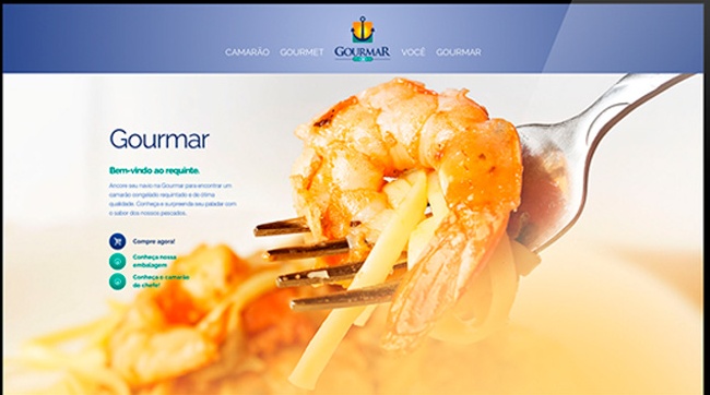 Tela do projeto Gourmar Pescados